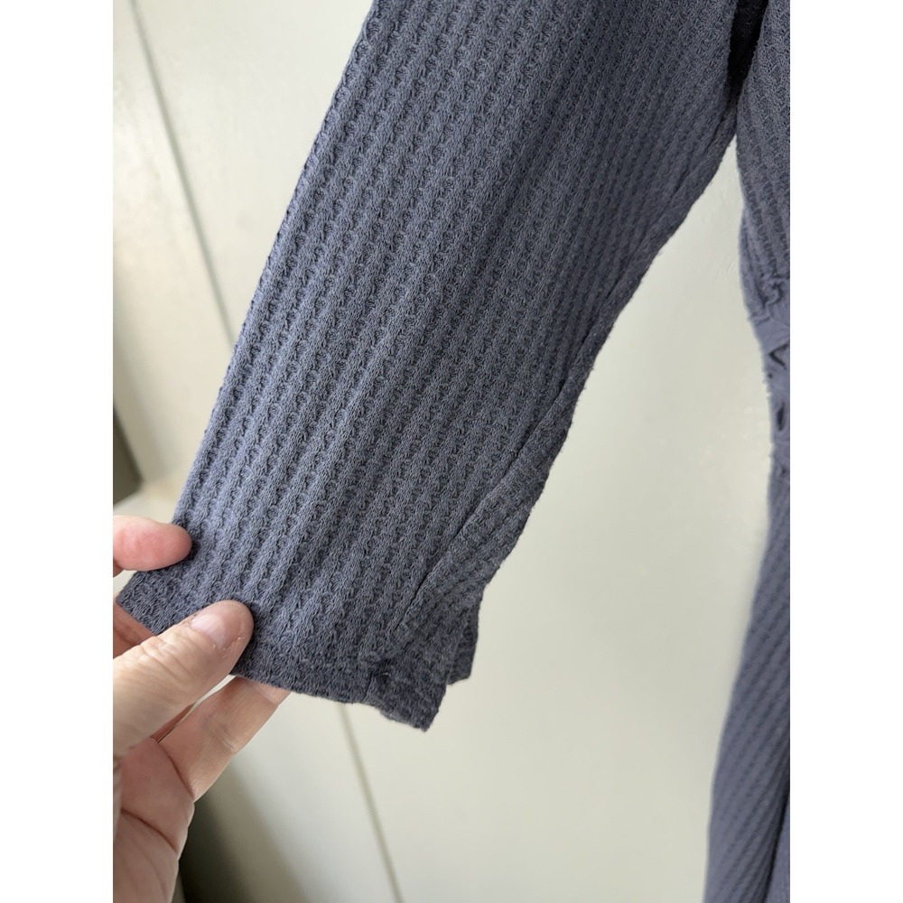 Torrid 2 Dusty Blue Waffle Knit‎ Tunic W Lace Accents - Picture 2 of 8